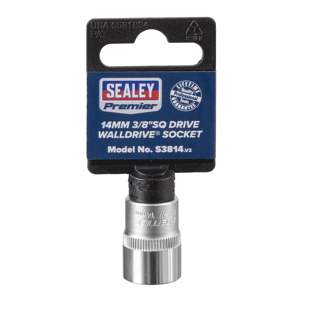 Sealey S3814 WallDrive® Socket 14mm 3/8"Sq Drive Sealey