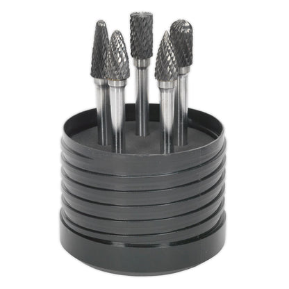 Sealey SDBK5 Tungsten Carbide Rotary Burr Set 5pc Sealey