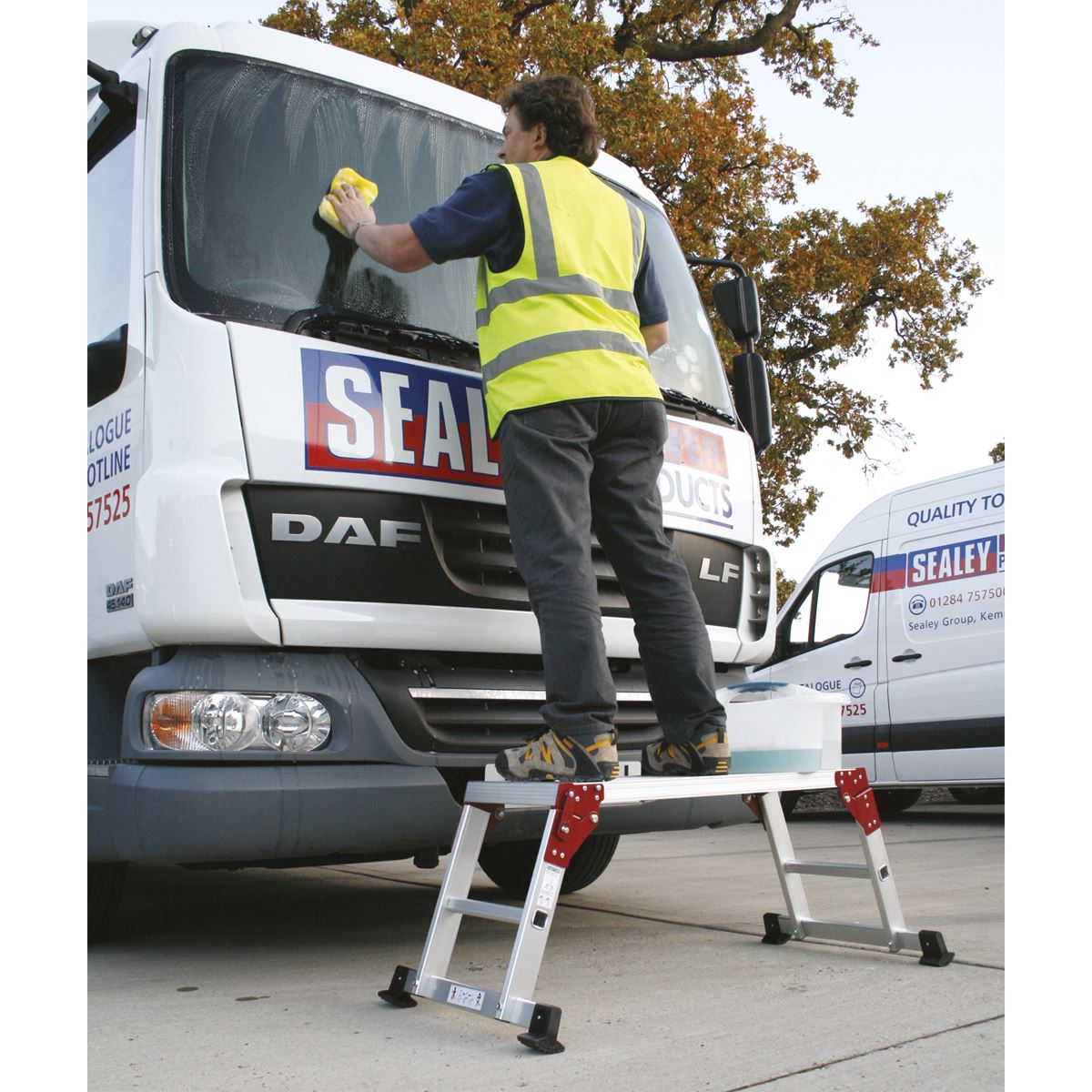 Sealey APS2 Aluminium Folding Platform 2-Tread EN 131-4 Sealey