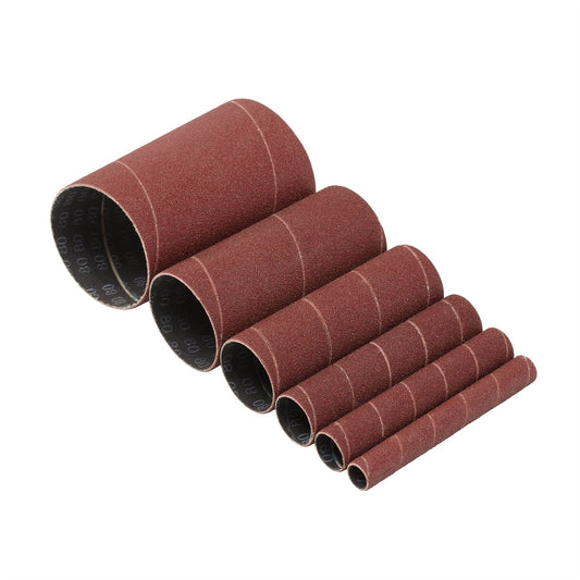 Draper 08407 Assorted Aluminium Oxide Sanding Sleeves 115mm 80 Grit Pack of 6 Draper