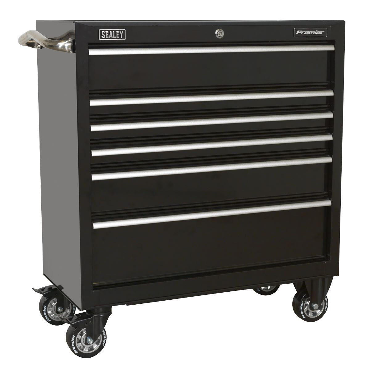 Sealey PTB93006 Rollcab 6 Drawer 930mm Heavy-Duty Black Sealey