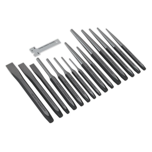 Sealey AK9216 Punch & Chisel Set 16pc Sealey