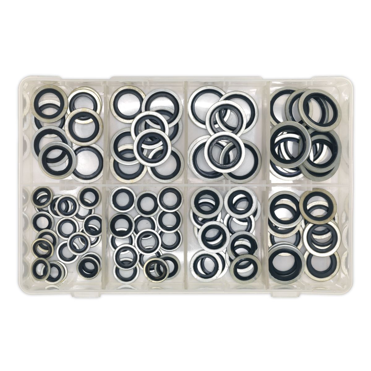 Sealey AB010DS Bonded Seal (Dowty Seal) Assortment 88pc - Metric Sealey