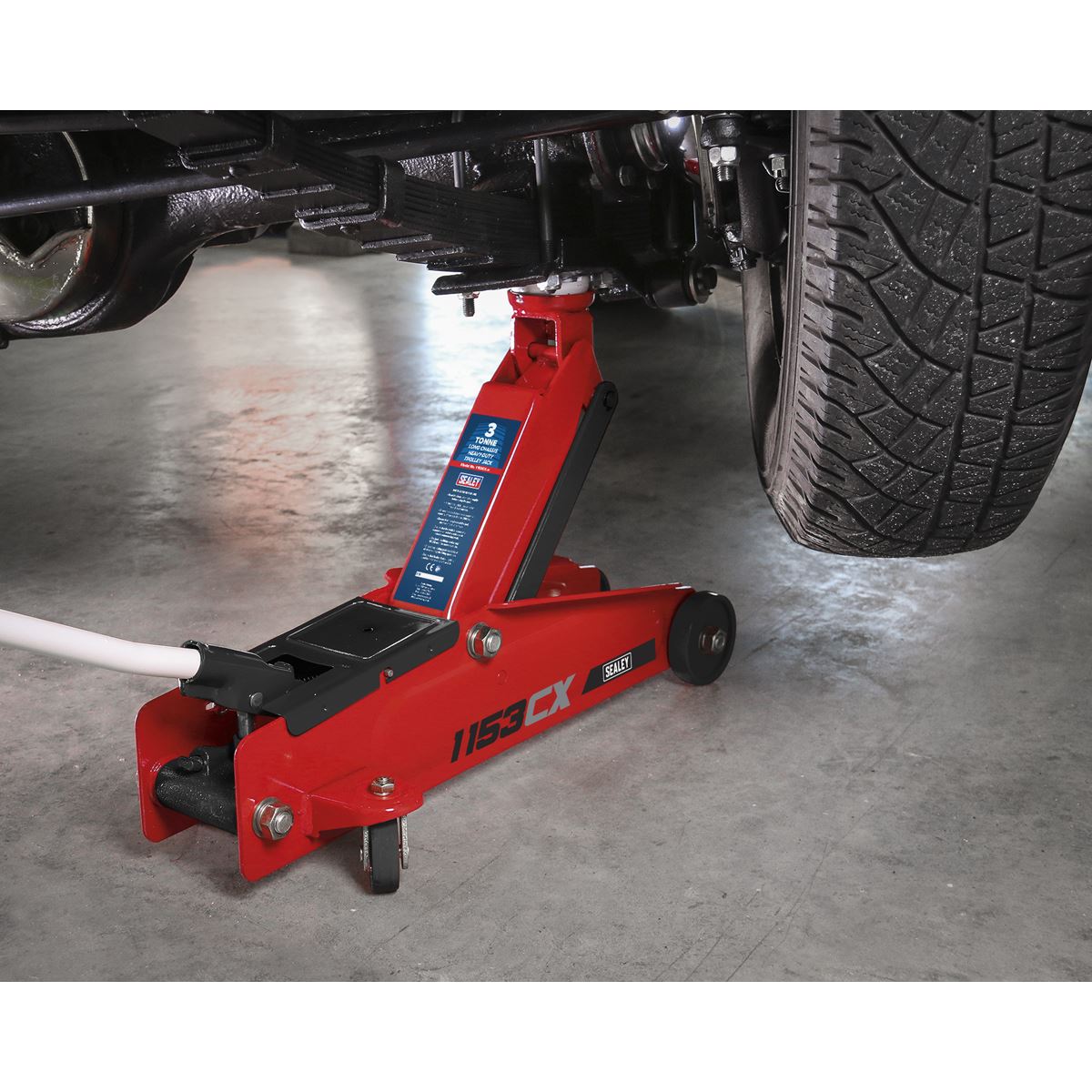 Sealey 1153CX Long Reach Heavy-Duty Trolley Jack 3 Tonne Sealey