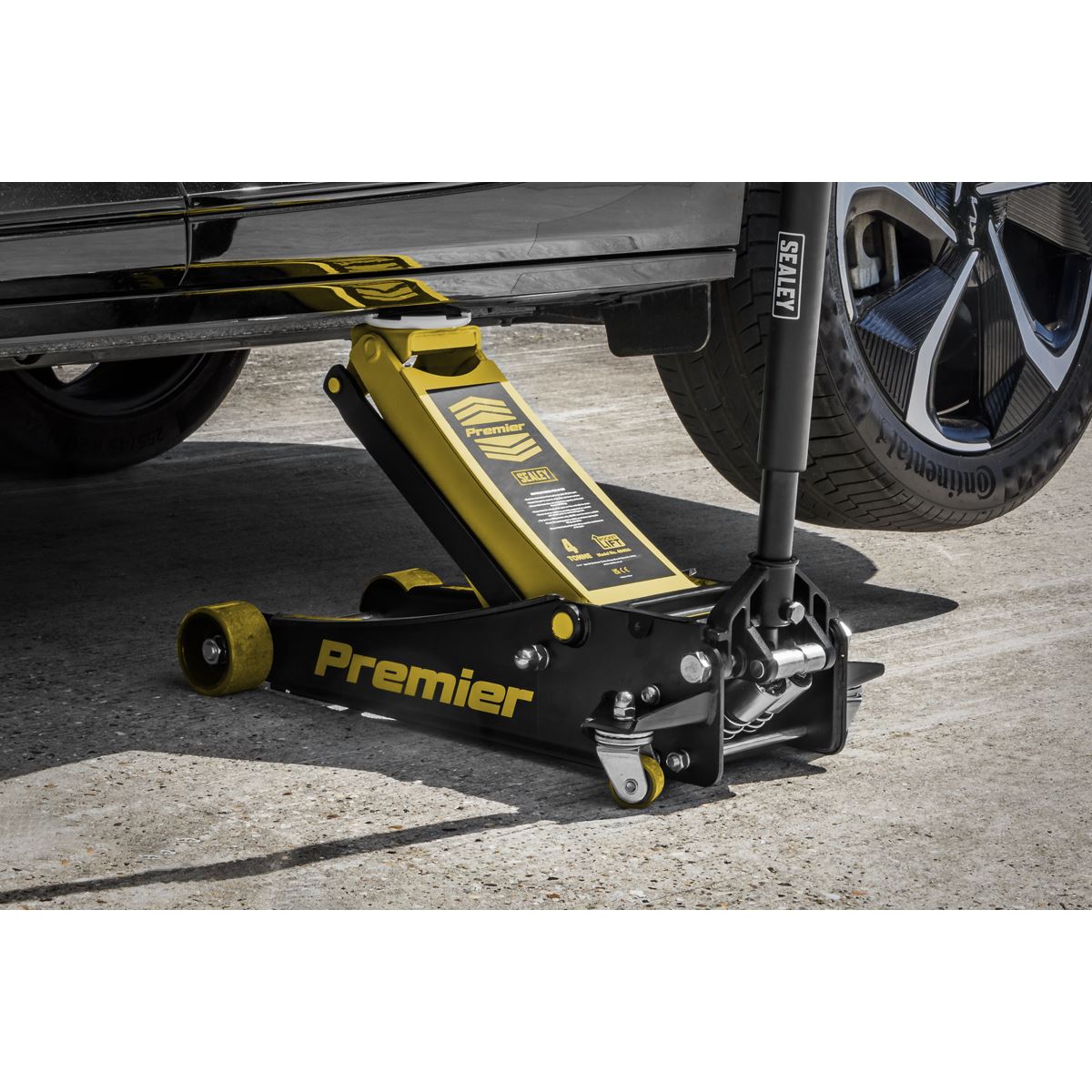 Sealey 4040AY Premier Low Profile Trolley Jack with Rocket Lift 4 Tonne - Yellow Sealey