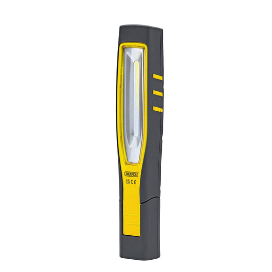 Draper 11762 COB/SMD LED Rechargeable Inspection Lamp 7W 700 Lumens Yellow 1 x USB Cable Supplied Draper