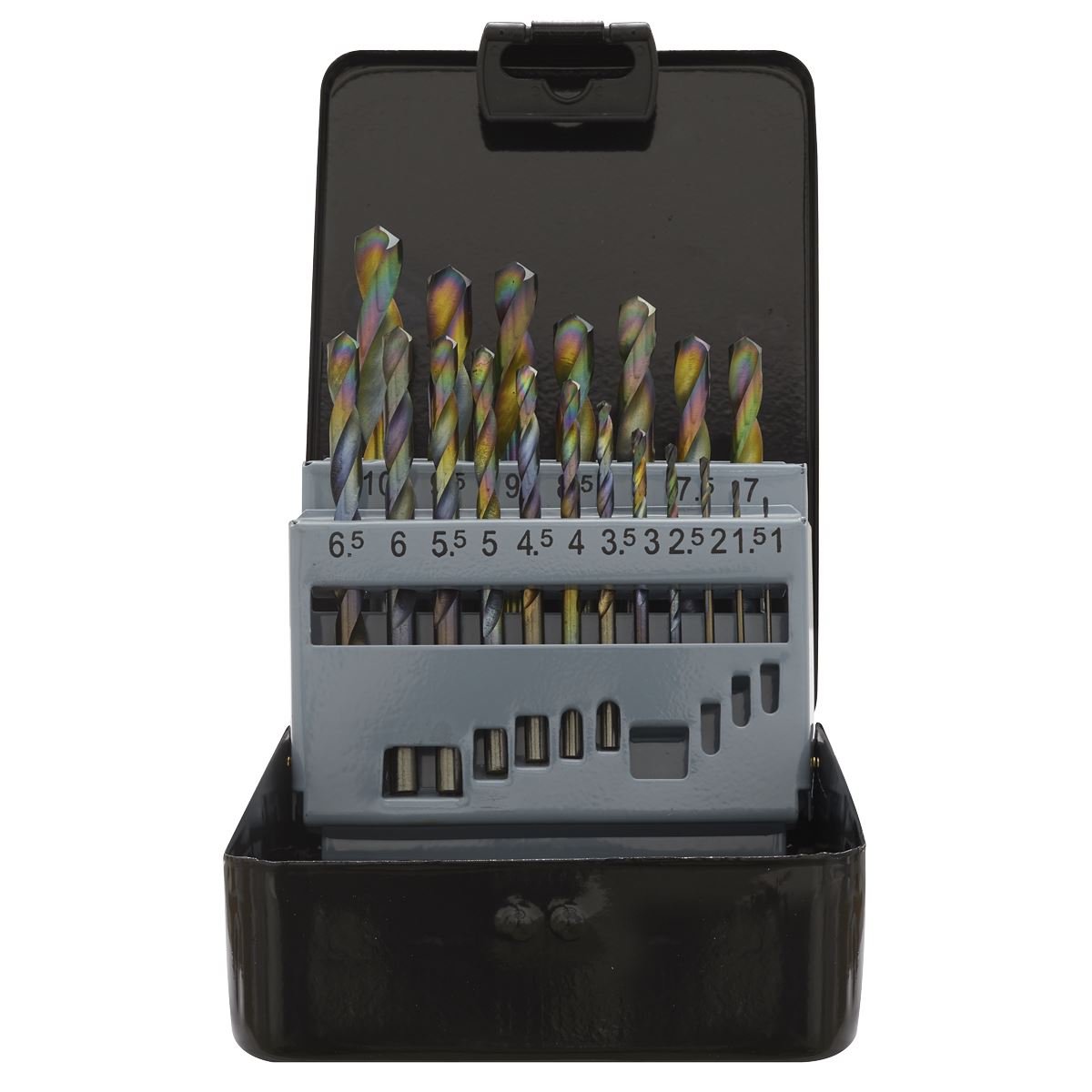 Siegen S0868 HSS Drill Bit Set 19pc Edge Ground Metric DIN 338 Siegen