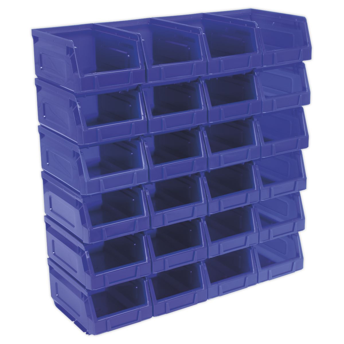 Sealey TPS224B Plastic Storage Bin 105 x 165 x 85mm - Blue Pack of 24 Sealey
