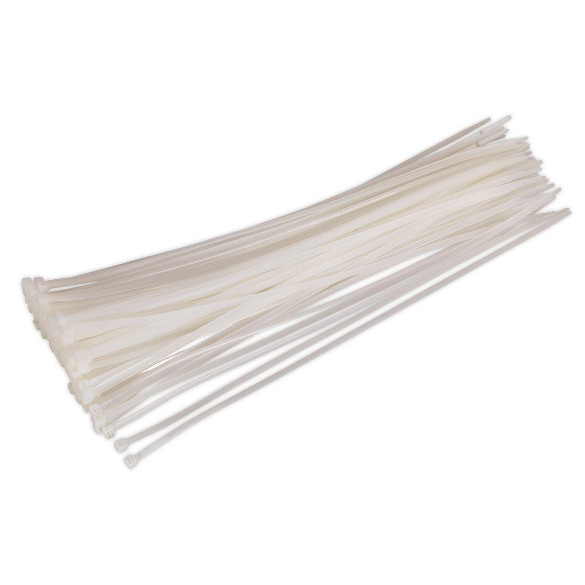 Sealey CT38048P100W Cable Tie 380 x 4.8mm White Pack of 100 Sealey