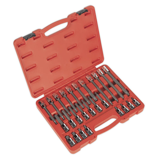 Sealey AK2195 Spline Socket Bit Set 26pc 1/2"Sq Drive Sealey