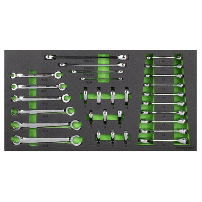 Siegen S01274 Tool Tray with Specialised Spanner Set 30pc - Metric Siegen