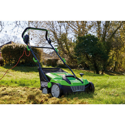 Draper 97922 230V 2-in-1 Lawn Aerator and Scarifier 380mm 1800W Draper