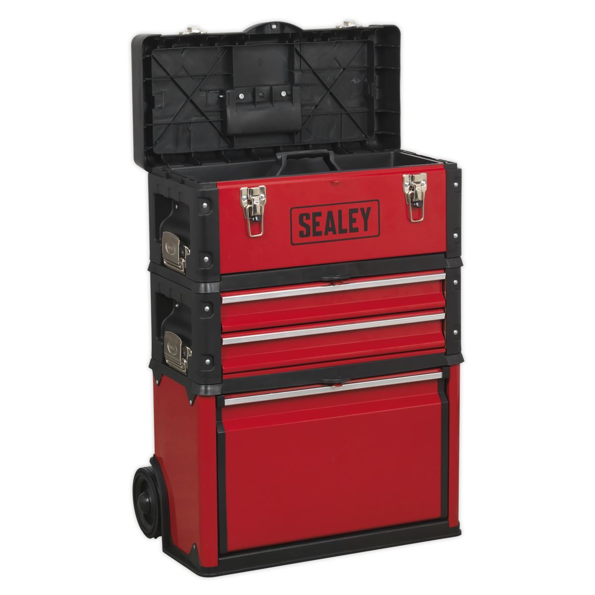 Sealey AP548 Mobile Steel/Composite Toolbox - 3 Compartment Sealey