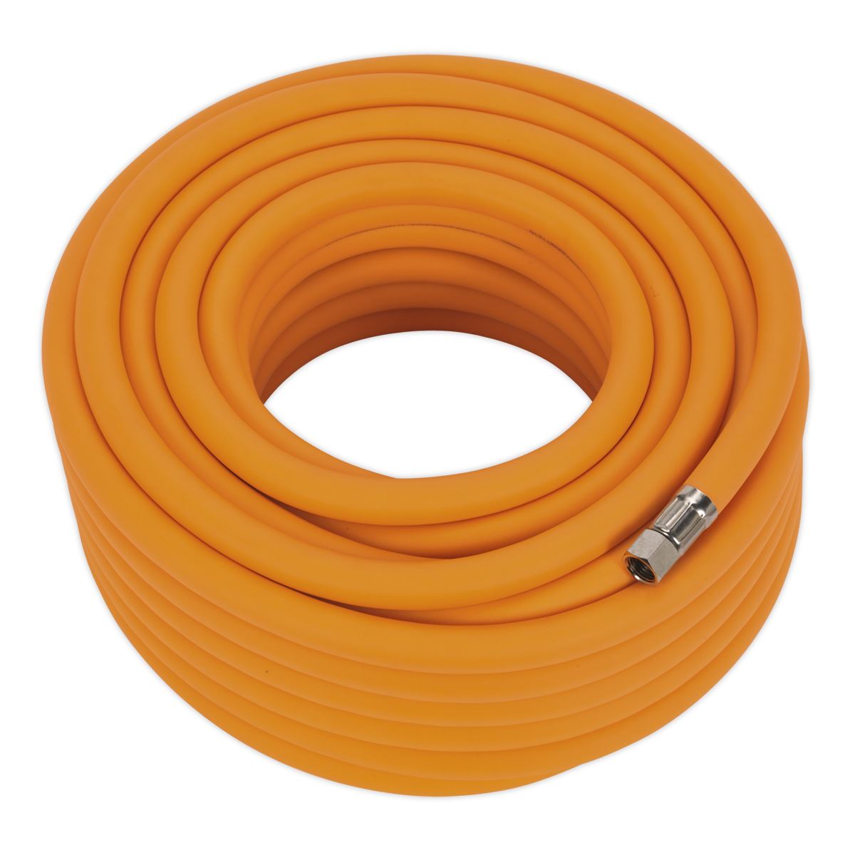 Sealey AHHC2038 Air Hose 20m x Ø10mm Hybrid High-Visibility with 1/4"BSP Unions Sealey