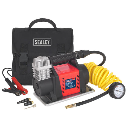 Sealey MAC05 Tyre Inflator/Mini Air Compressor 12V Heavy-Duty Sealey