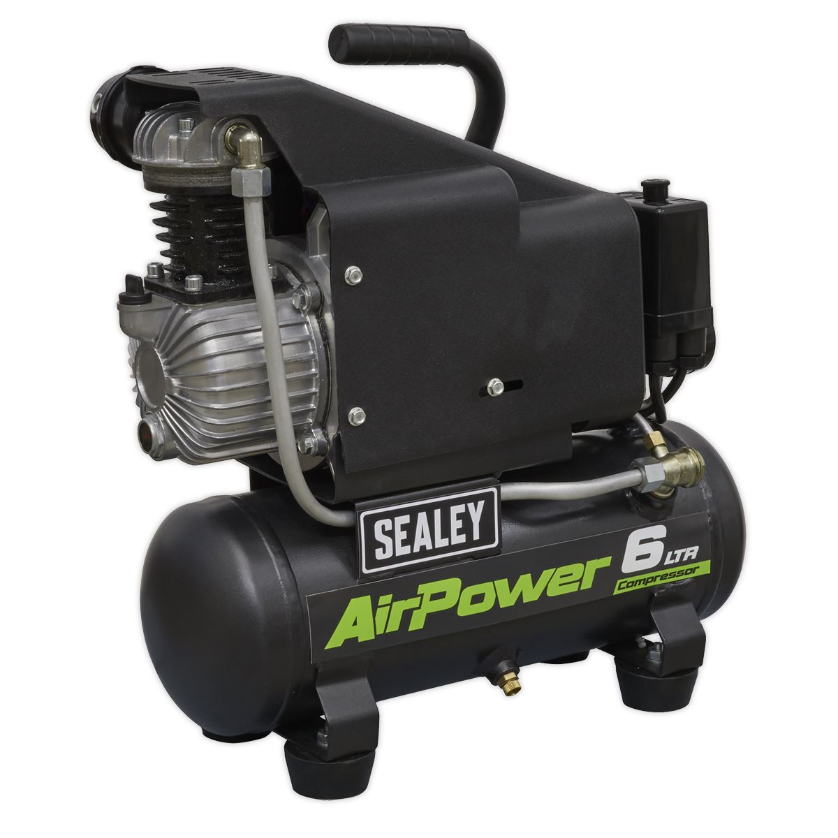 Sealey SAC0610E Air Compressor 6L Direct Drive 1hp Sealey