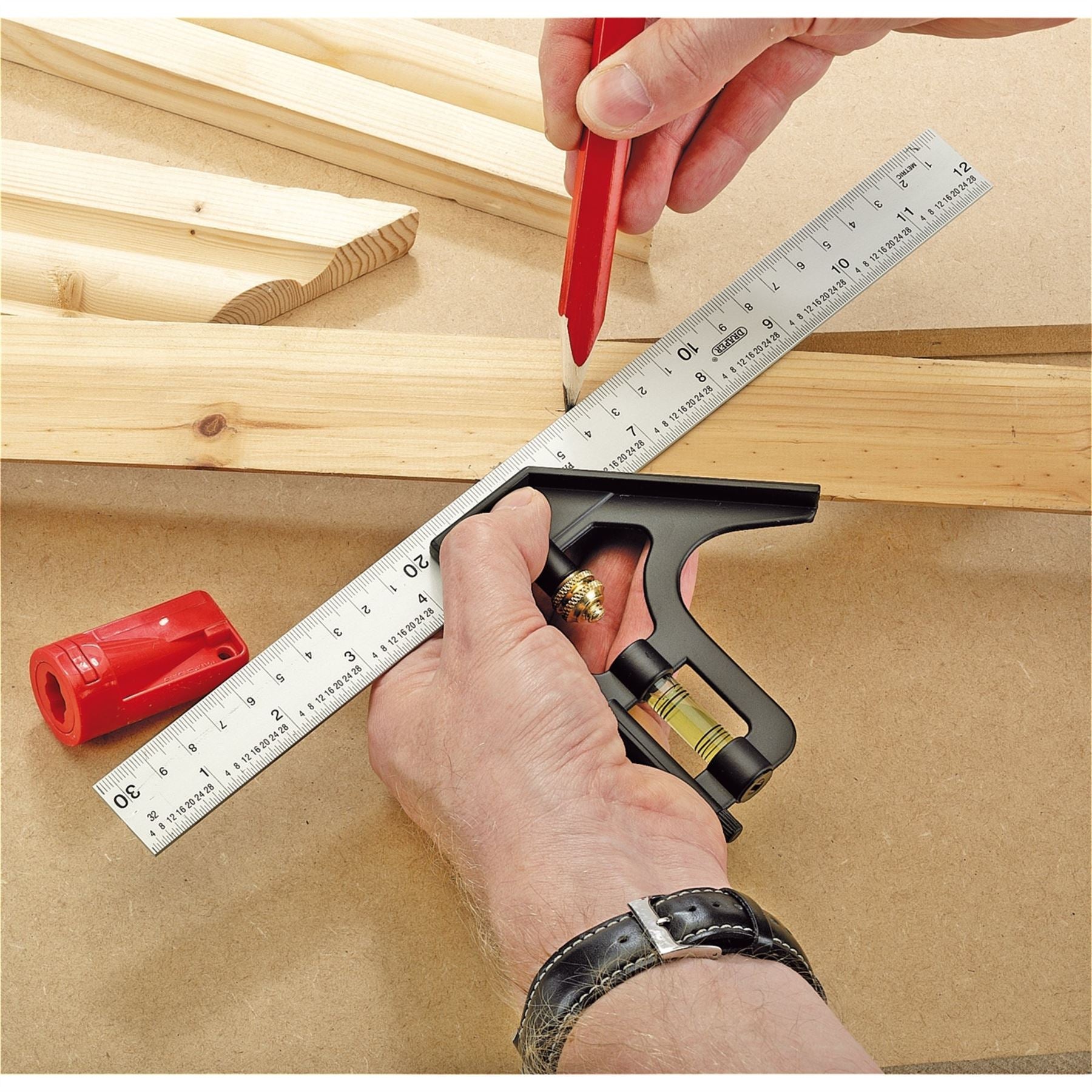 Draper 34703 Metric and Imperial Combination Square 300mm Draper
