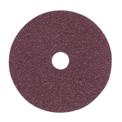 Sealey FBD10036 Sanding Disc Fibre Backed Ø100mm 36Grit Pack of 25 Sealey