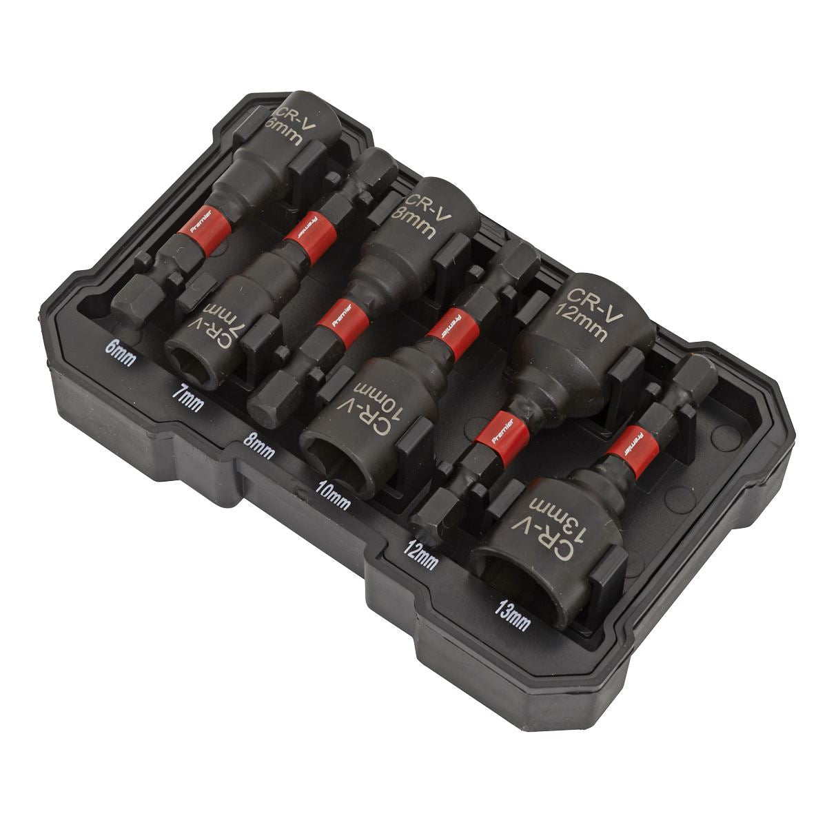 Sealey AK8287 Nut Driver Set 6pc Impact Grade Sealey