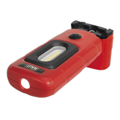 Sealey LED3601R Rechargeable 360° Inspection Light 3W COB & 1W SMD LED Red Lithium-Polymer Sealey