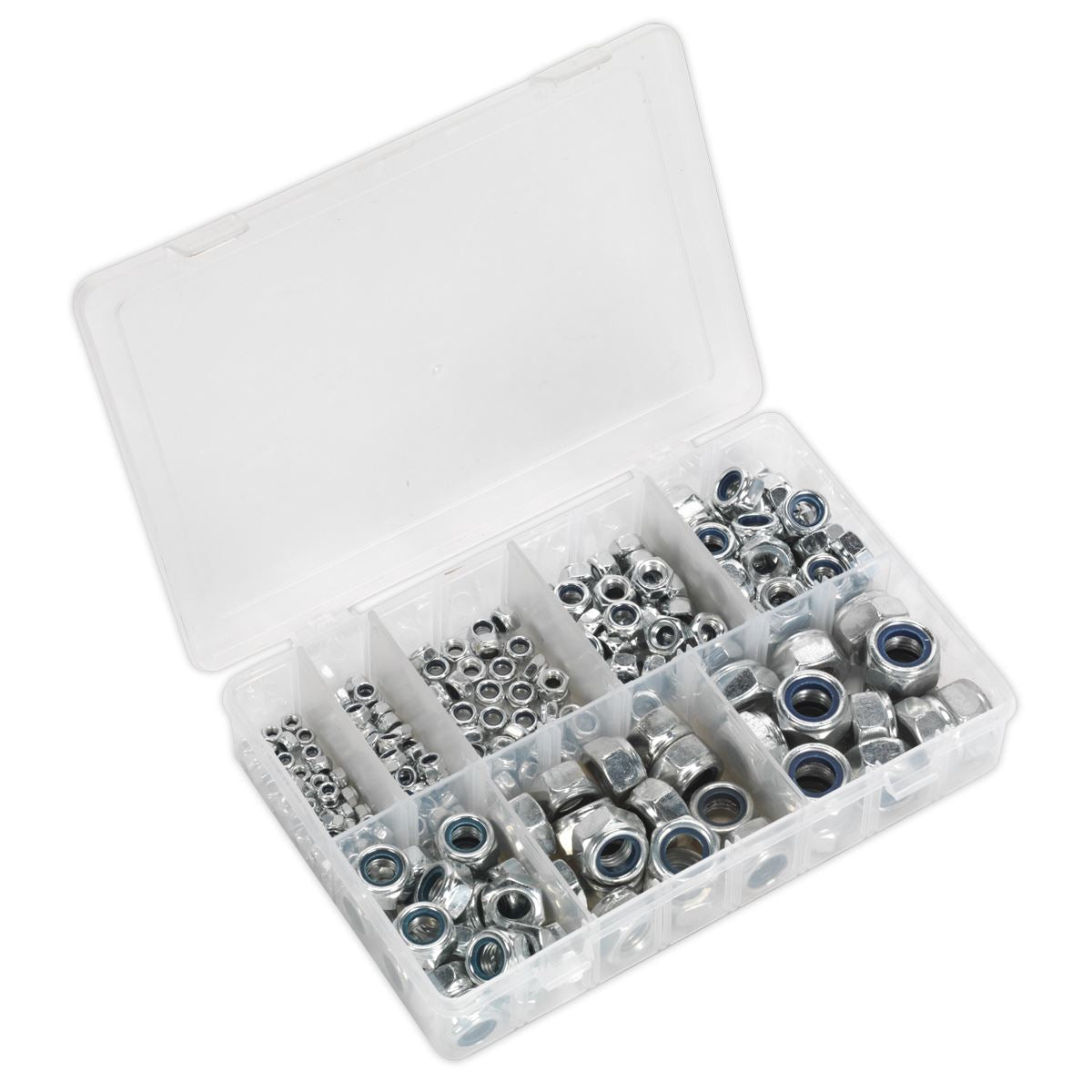 Sealey AB033LN Nylon Locknut Assortment 255pc M4-M16 Sealey