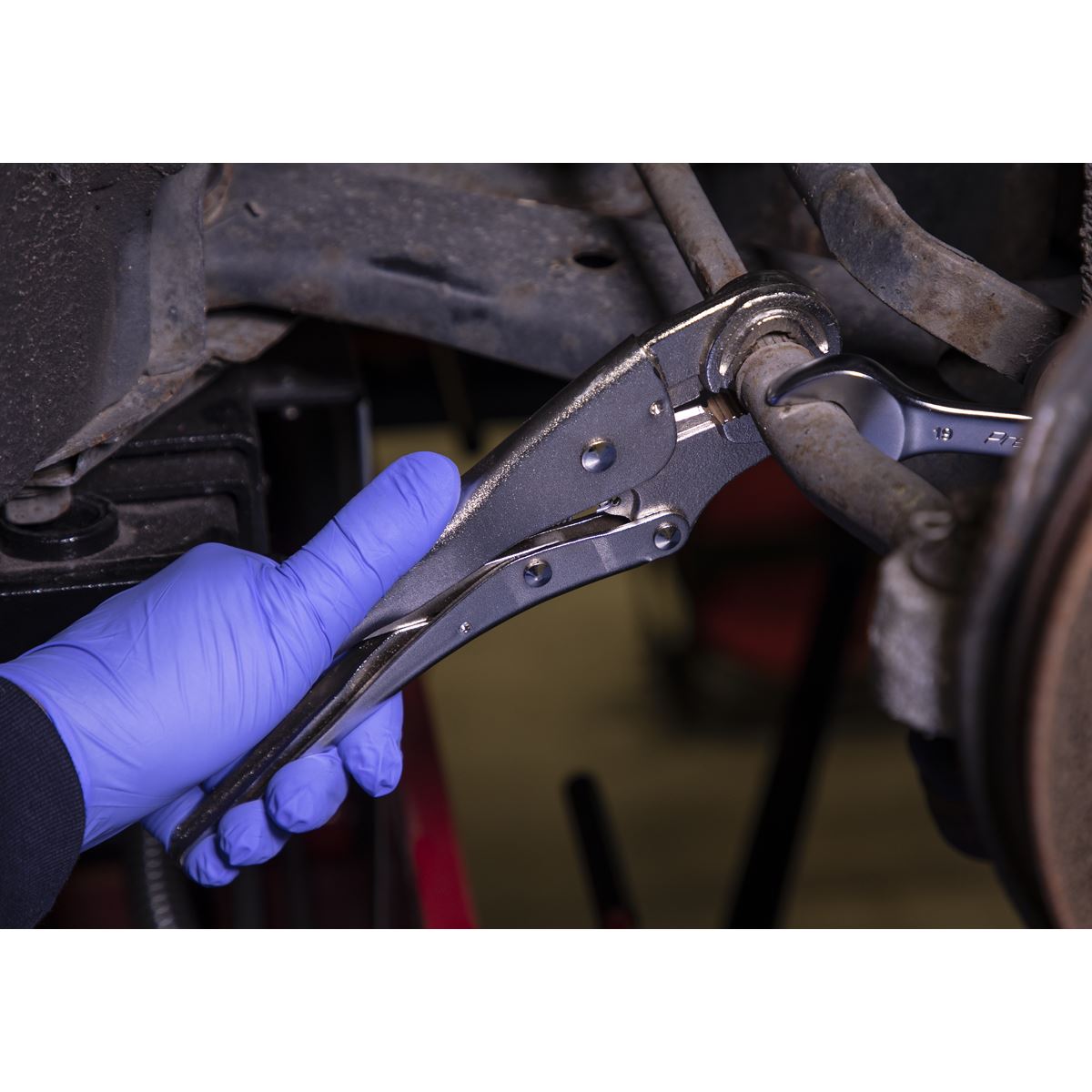 Sealey AK6872 Locking Pliers Round Jaws 235mm 0-50mm Capacity Sealey