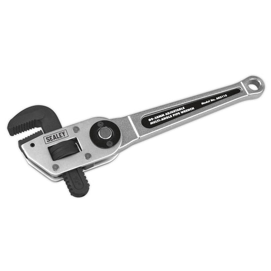 Sealey AK5115 Adjustable Multi-Angle Pipe Wrench Ø9-38mm Sealey