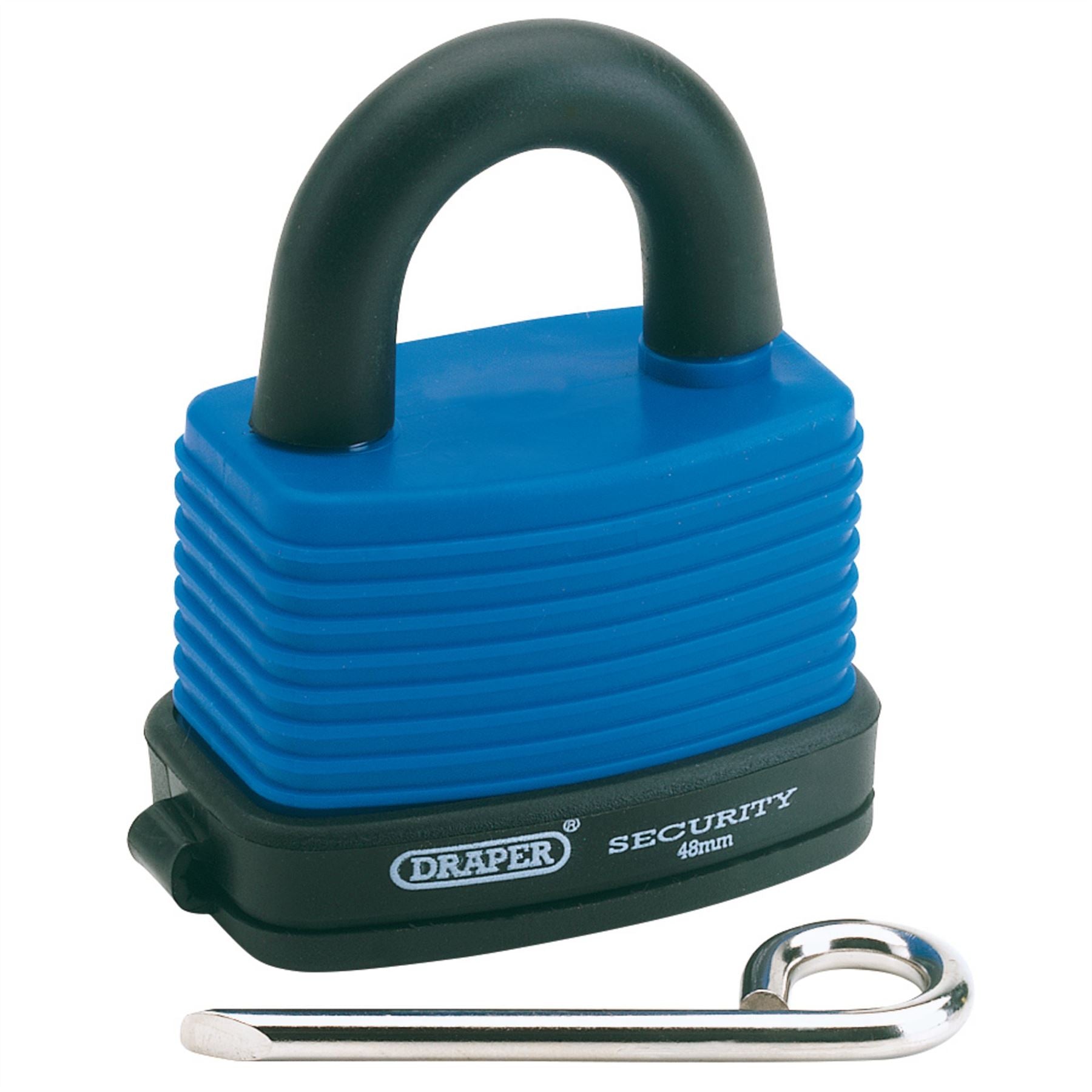 Draper 64175 Resettable 4 Number Combination Laminated Steel Padlock and Bumper 48mm Draper