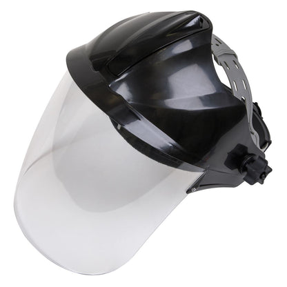 Sealey SSP78 Deluxe Brow Guard with Aspherical Polycarbonate Full Face Shield Sealey