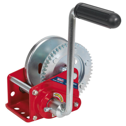 Sealey GWE1200B Geared Hand Winch with Brake 540kg Capacity Sealey