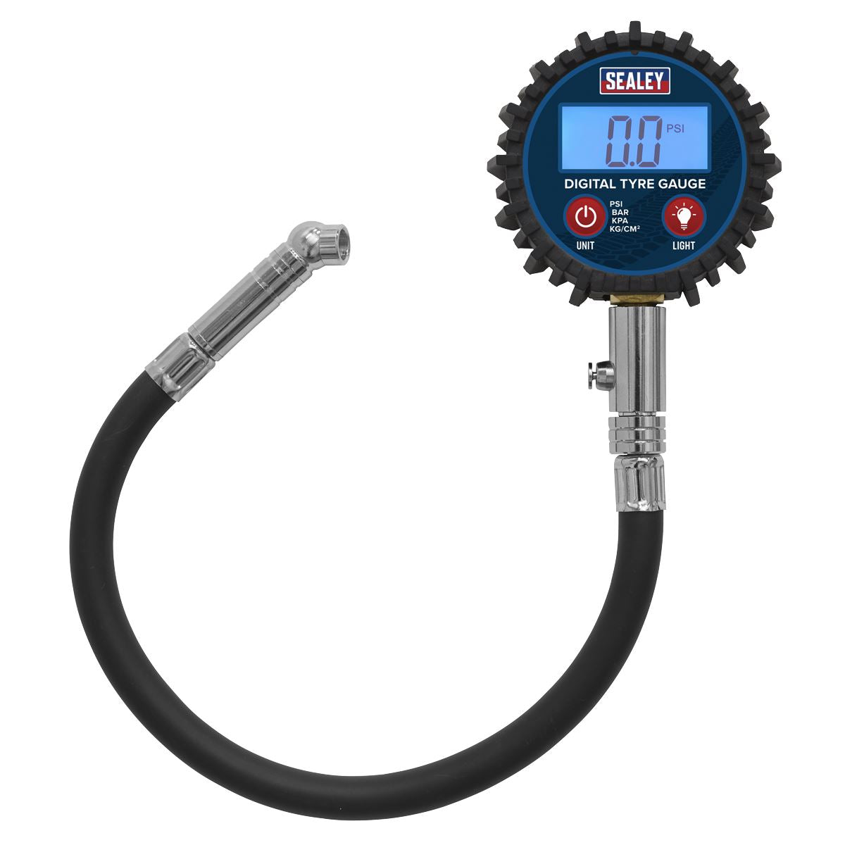 Sealey TST002 Digital Tyre Pressure Gauge with Push-On Connector Sealey