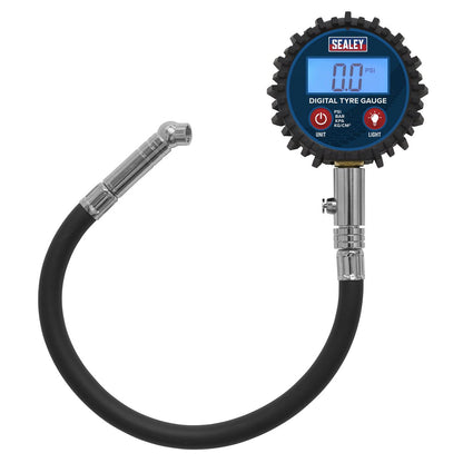 Sealey TST002 Digital Tyre Pressure Gauge with Push-On Connector Sealey