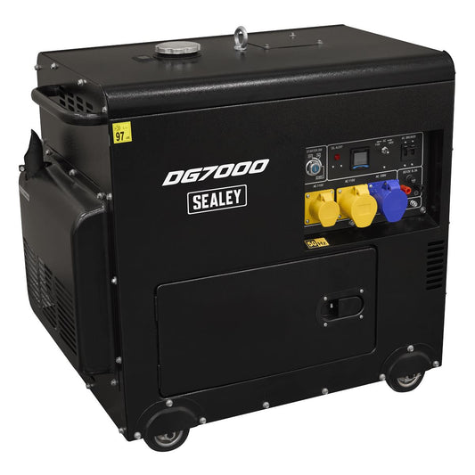 Sealey DG7000 7000W Diesel Generator 4-Stroke Engine 110/230V Sealey