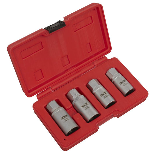 Sealey AK723 Stud Extractor Set 4pc 1/2"Sq Drive Metric Sealey