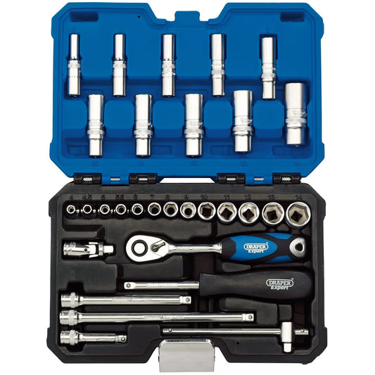 Draper 16444 Metric Socket Set 1/4" Sq. Dr. 30 Piece Draper