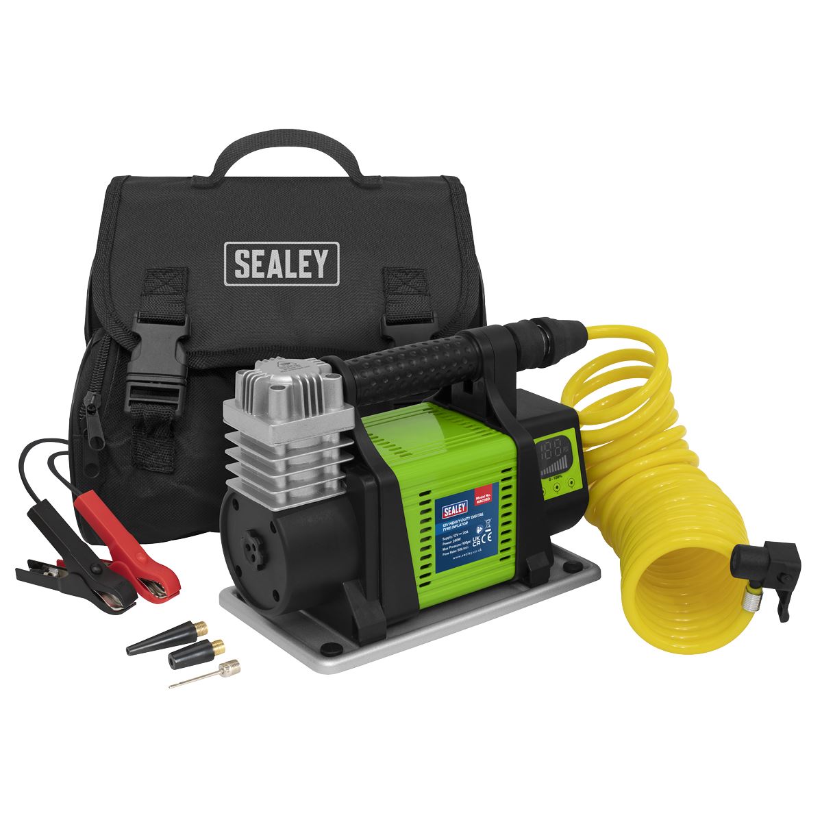 Sealey MAC05D Digital Tyre Inflator 12V Heavy-Duty Sealey