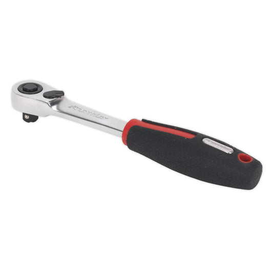 Sealey AK8980 Ratchet Wrench 1/4"Sq Drive Compact Head 72-Tooth Flip Reverse Premier Platinum Sealey