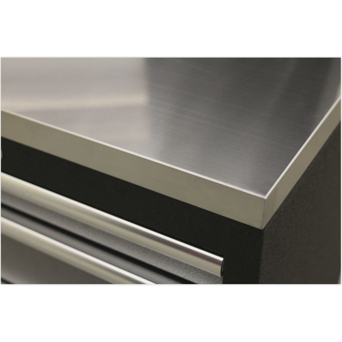 Sealey APMSSTACK15SS Superline PRO® 4.9m Storage System - Stainless Worktop Sealey