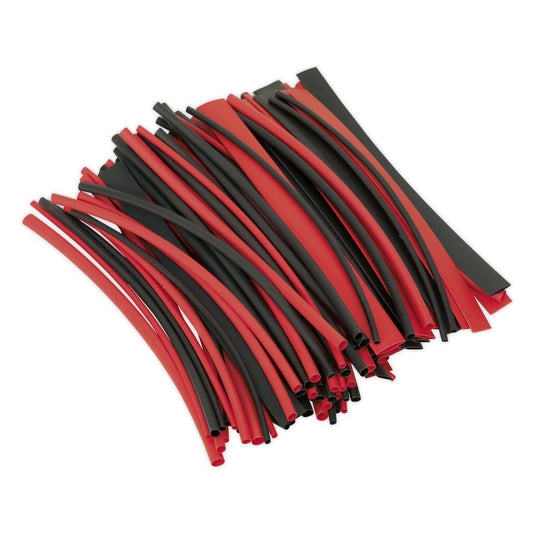 Sealey HST200BR Heat Shrink Tubing Black & Red 200mm 100pc Sealey
