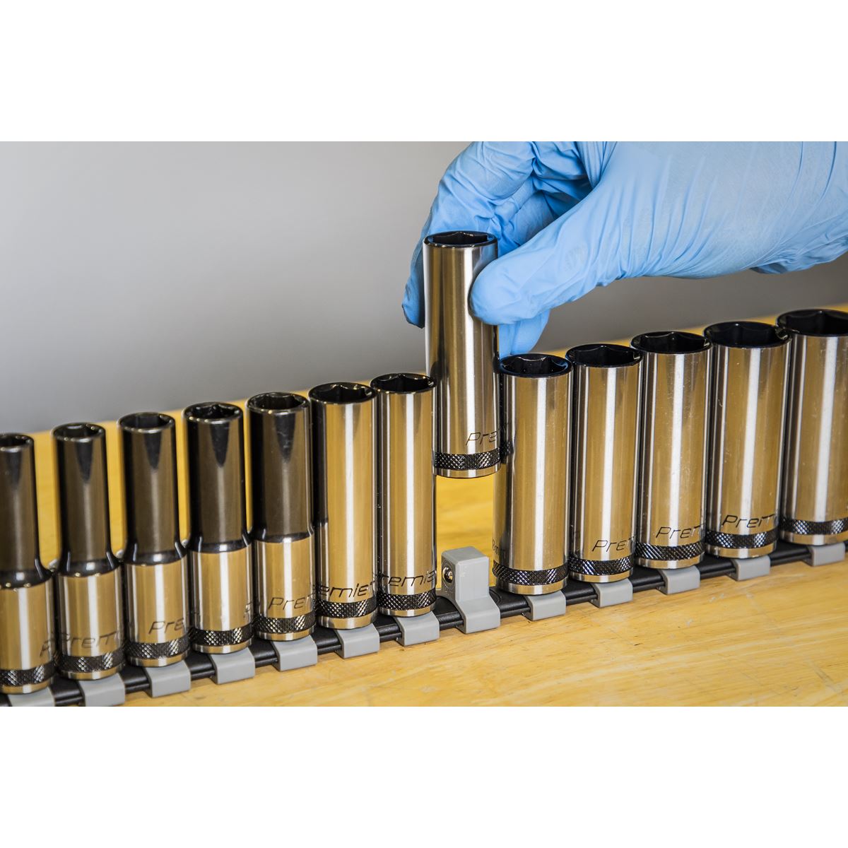 Sealey AK7995 Socket Set Deep 13pc 1/2"Sq Drive Metric - Premier Black Sealey