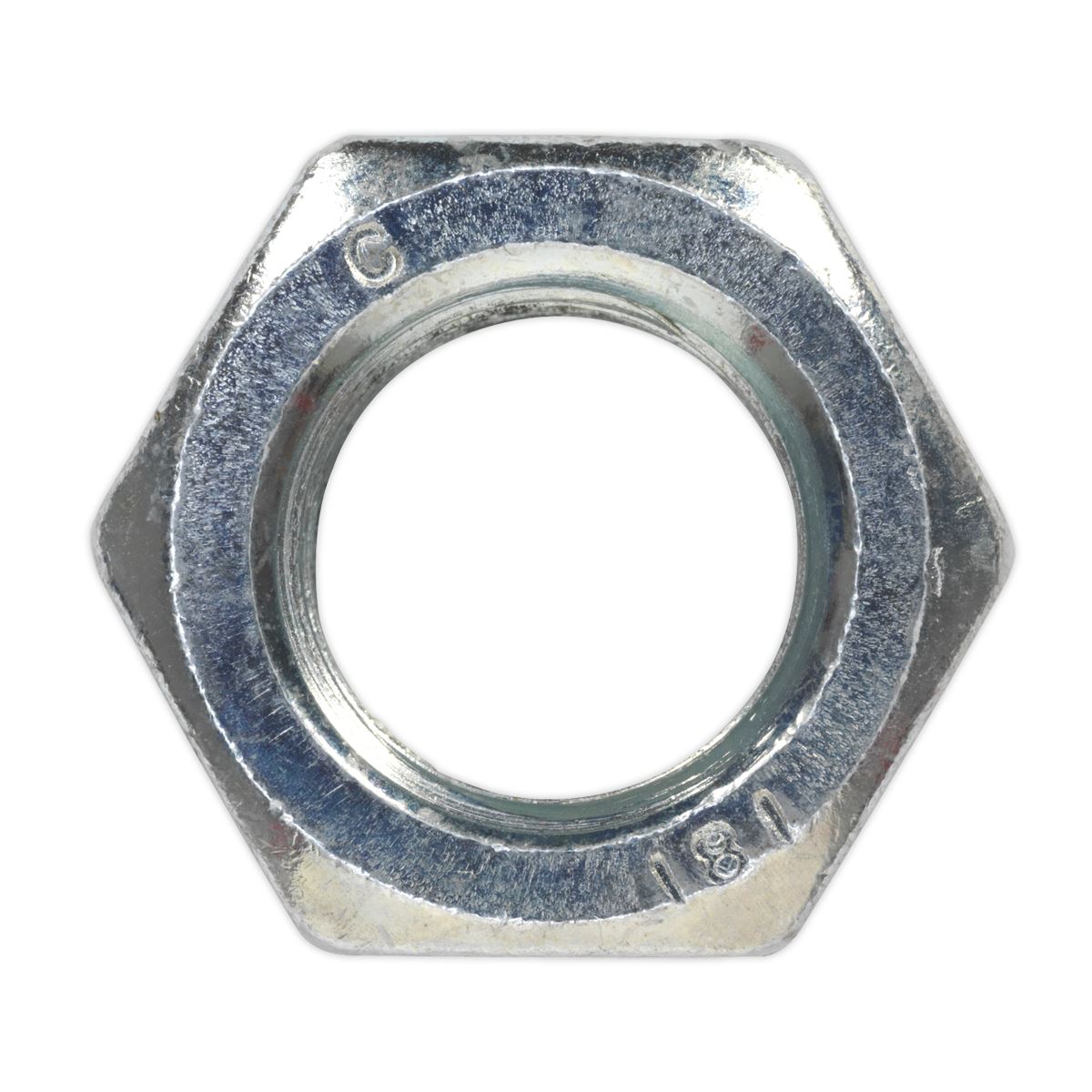 Sealey SN20 Steel Nut DIN 934 - M20 Zinc Pack of 10 Sealey