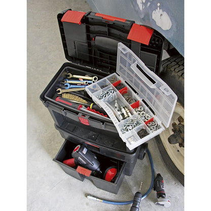 Sealey AP850 Mobile Toolbox with Tote Tray & Removable Assortment Box Sealey