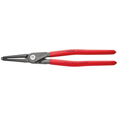 Knipex 75081 48 11 J4 SB Precision Circlip Pliers for internal circlips in bore holes with non-slip plastic coating grey atramentized 320mm Knipex