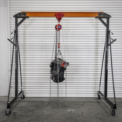 Sealey SG1000KITG Portable Adjustable Gantry Crane with Geared Trolley Combo 1 Tonne Sealey