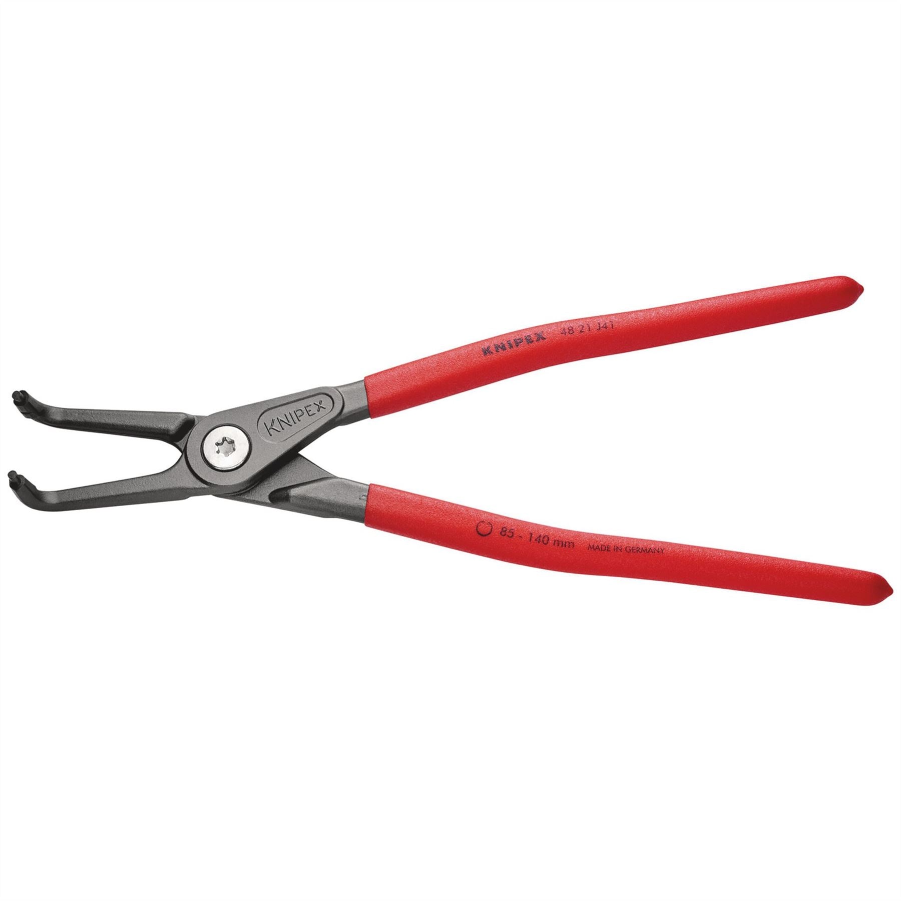 Knipex 75087 48 21 J41 SB Precision Circlip Pliers for internal circlips in bore holes with non-slip plastic coating grey atramentized 305mm Knipex