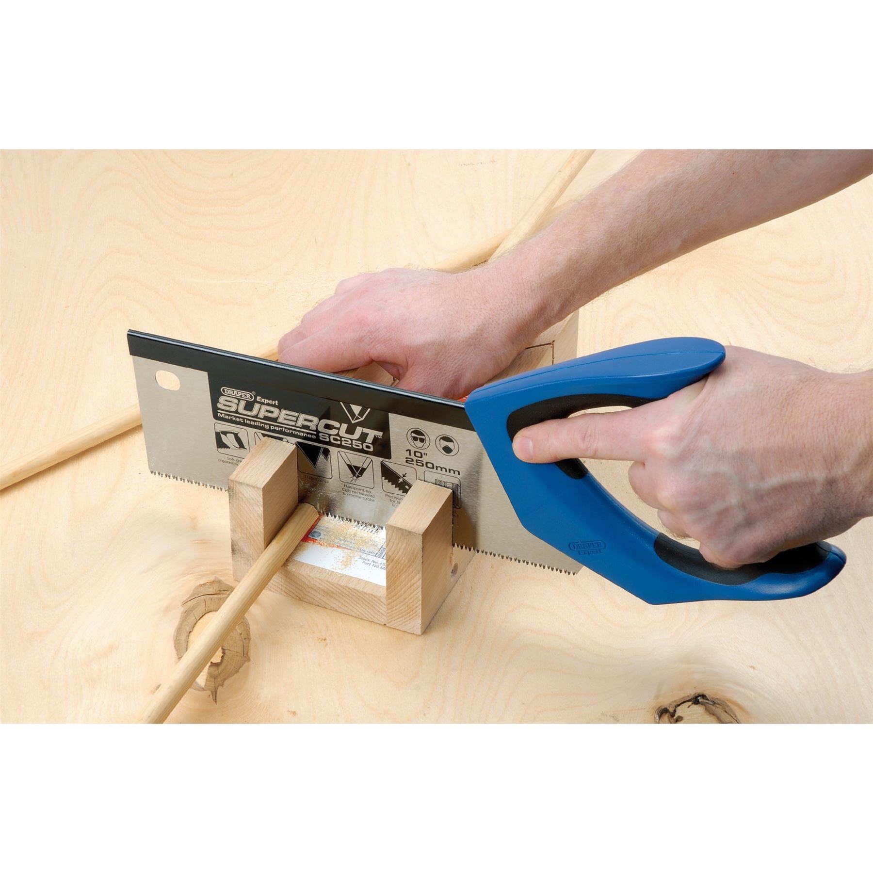Draper 49281 Expert Supercut® Soft Grip Hardpoint Tenon Saw 250mm/10" 11tpi/12ppi Draper