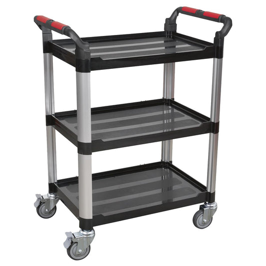 Sealey CX309 Workshop Trolley 3-Level Composite - 3 Wall Sealey