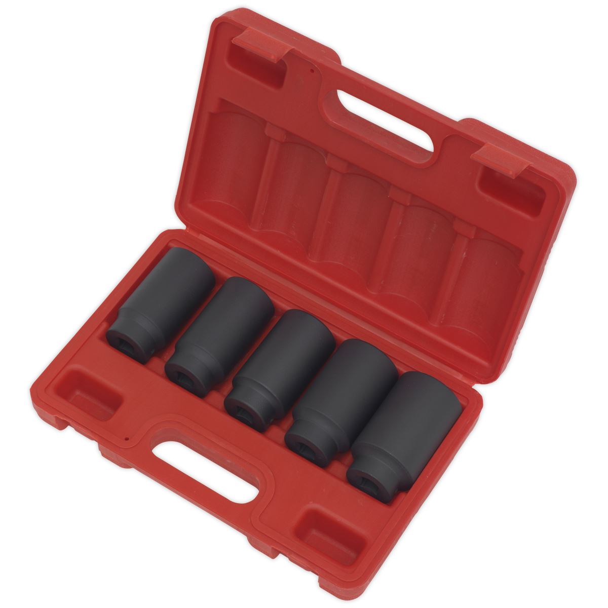 Sealey SX050 Impact Hub Nut Socket Set 5pc 1/2"Sq Drive Sealey