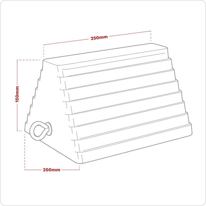 Sealey WC03 Rubber Wheel Chock 3.8kg - Single Sealey