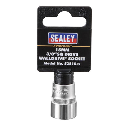 Sealey S3815 WallDrive® Socket 15mm 3/8"Sq Drive Sealey